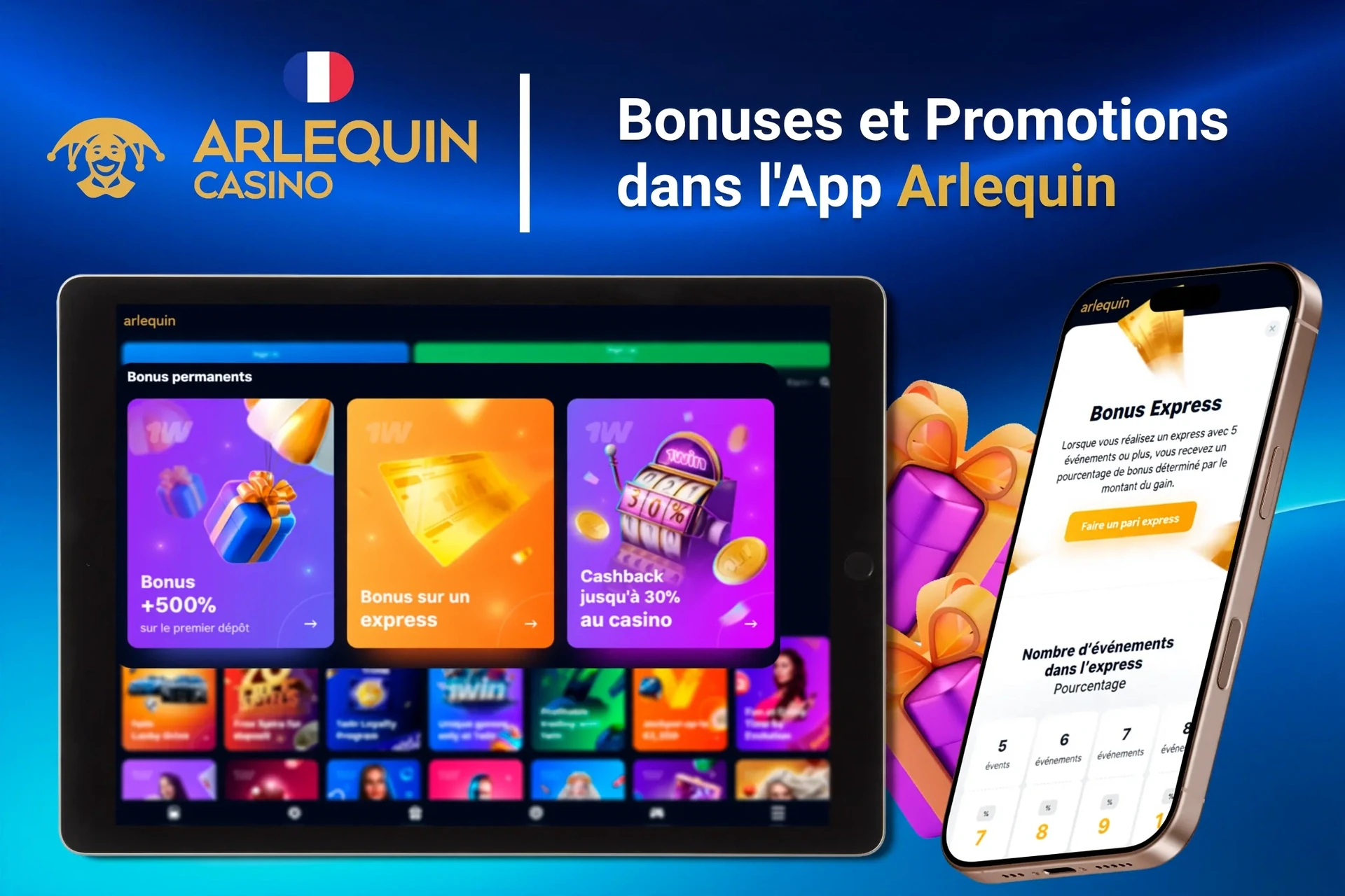 Processus d'inscription sur l'application mobile Arlequin avec options de connexion sociale