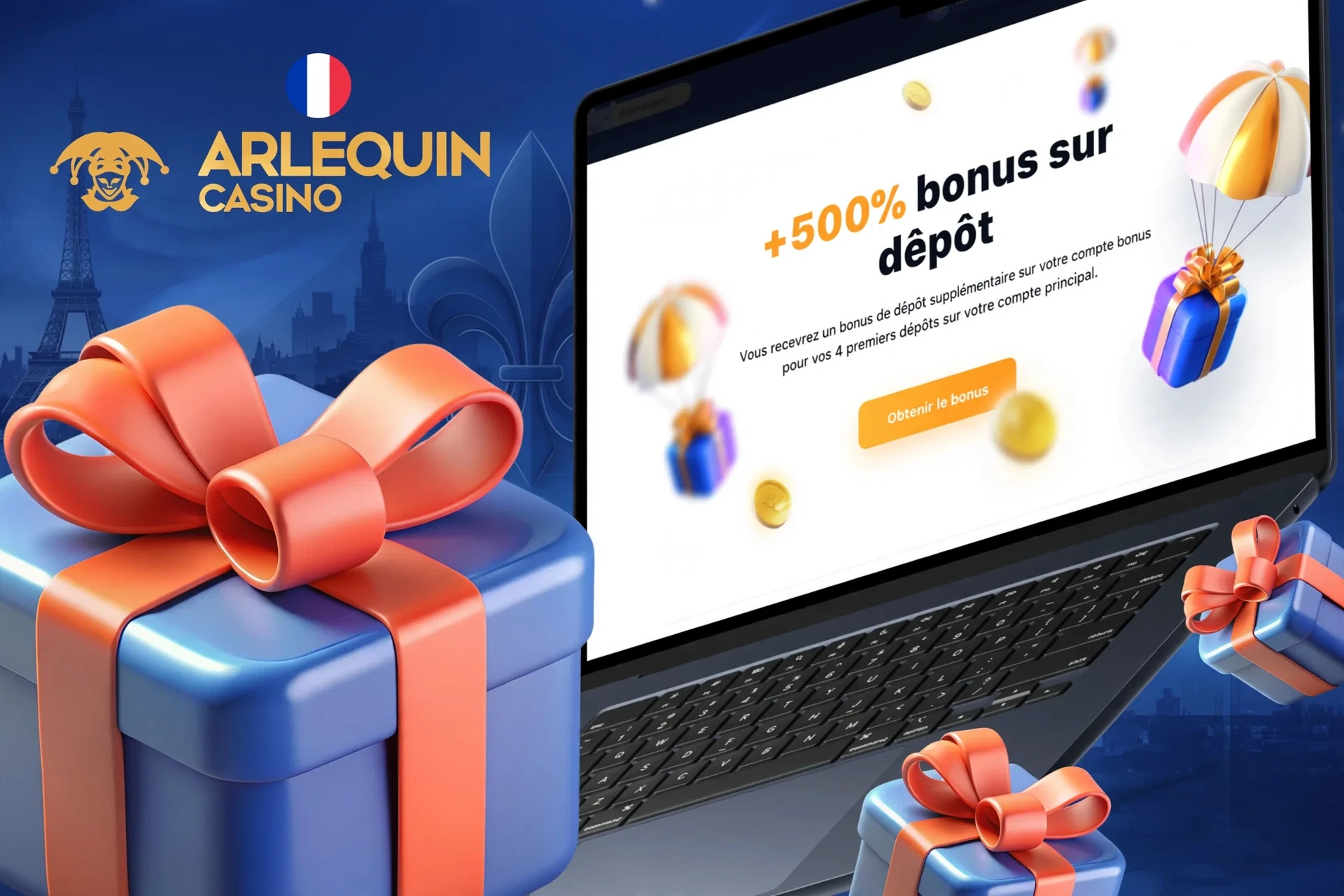 Conditions pour recevoir un bonus de bienvenue après connexion à votre compte et dépôt de fonds
